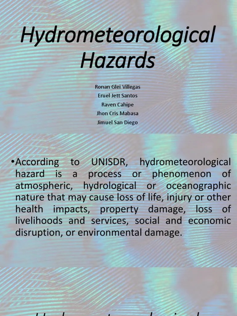 Hydrometeorological Hazards PDF Flood Storms