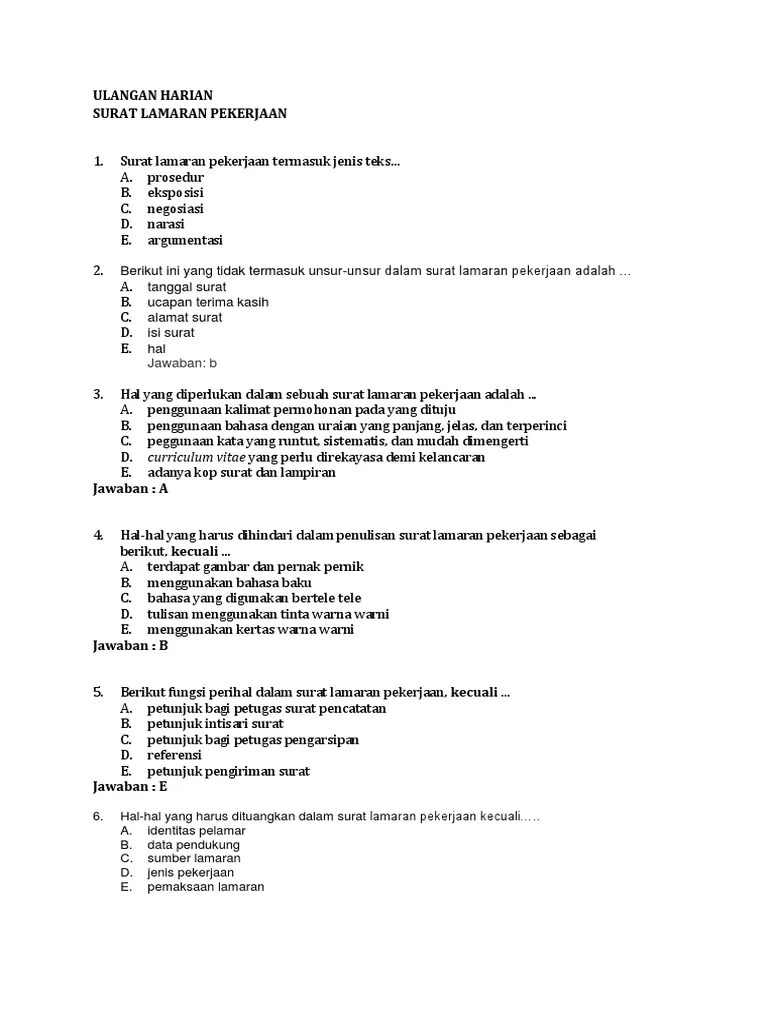 Penulisan Alamat Tujuan Surat Lamaran Kerja Yang Benar Adalah