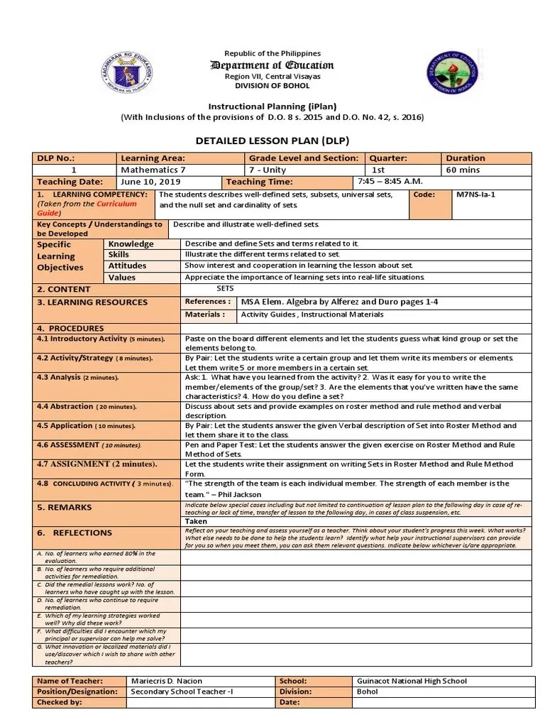 DLPFORMAT20192020.docx Set (Mathematics) Lesson Plan