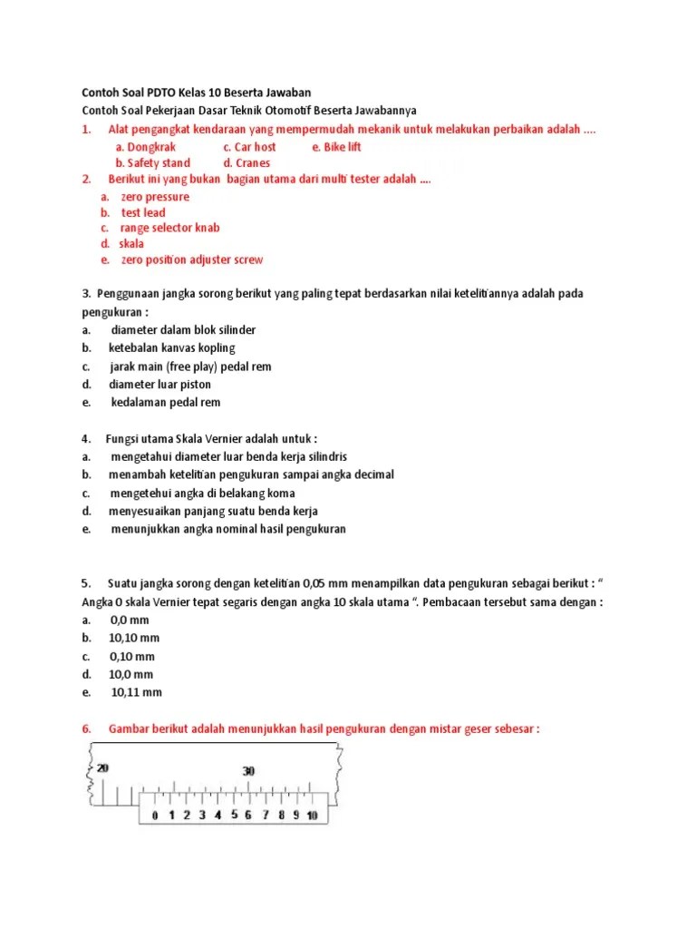Check spelling or type a new query. Contoh Soal Teknik Dasar Otomotif Beserta Jawabannya Dikdasmen
