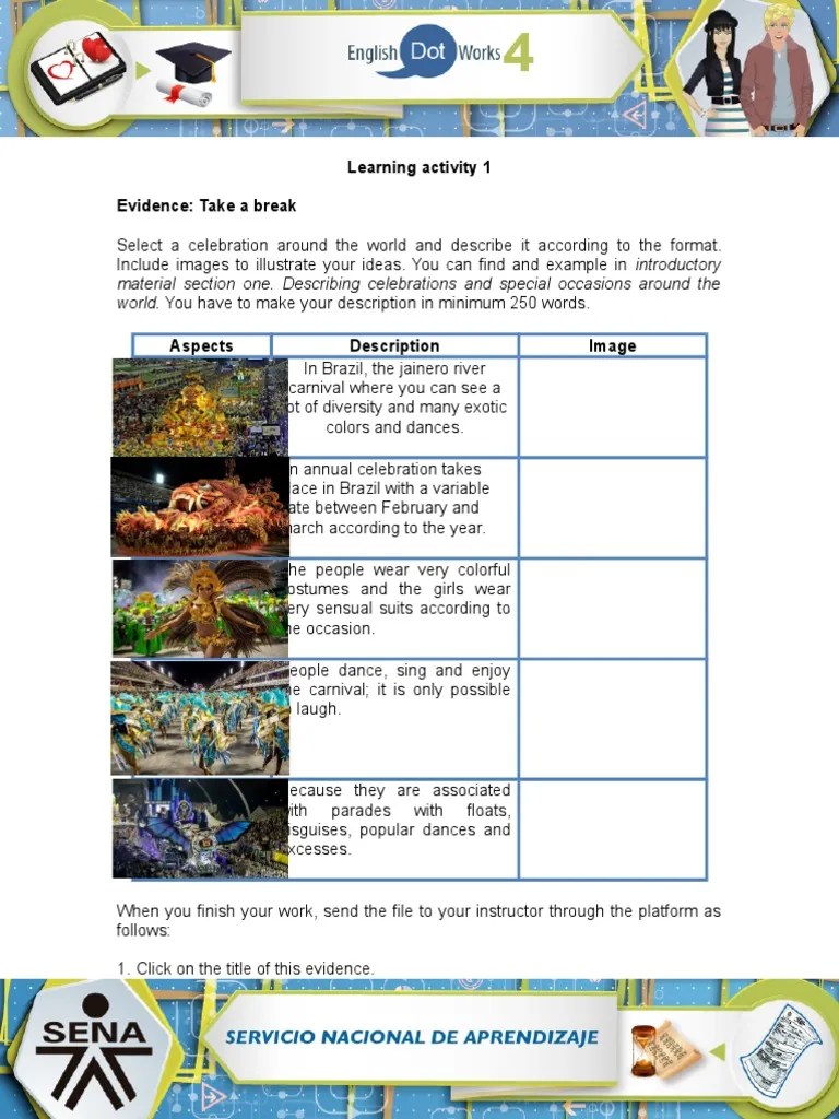 Learning Activity 1 Evidence: Take A Break | PDF