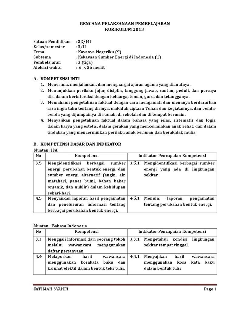 Tema 9 Kelas 4 | PDF