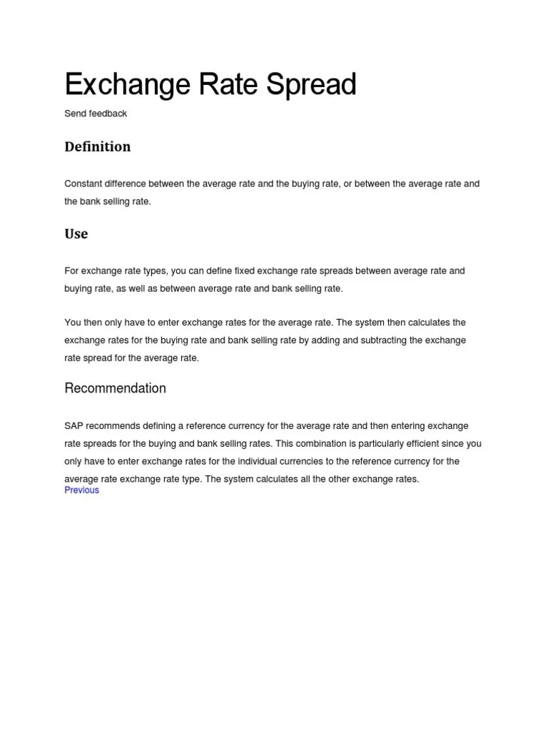 Exchange Rate Spread PDF