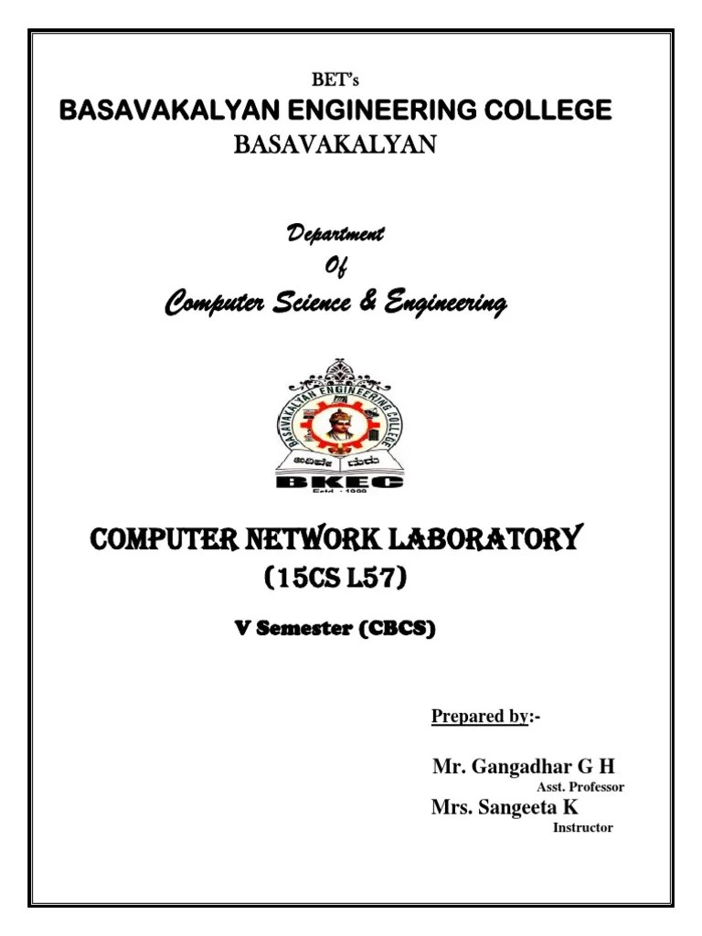 Computer Network Lab PDF Network Topology Computer Network