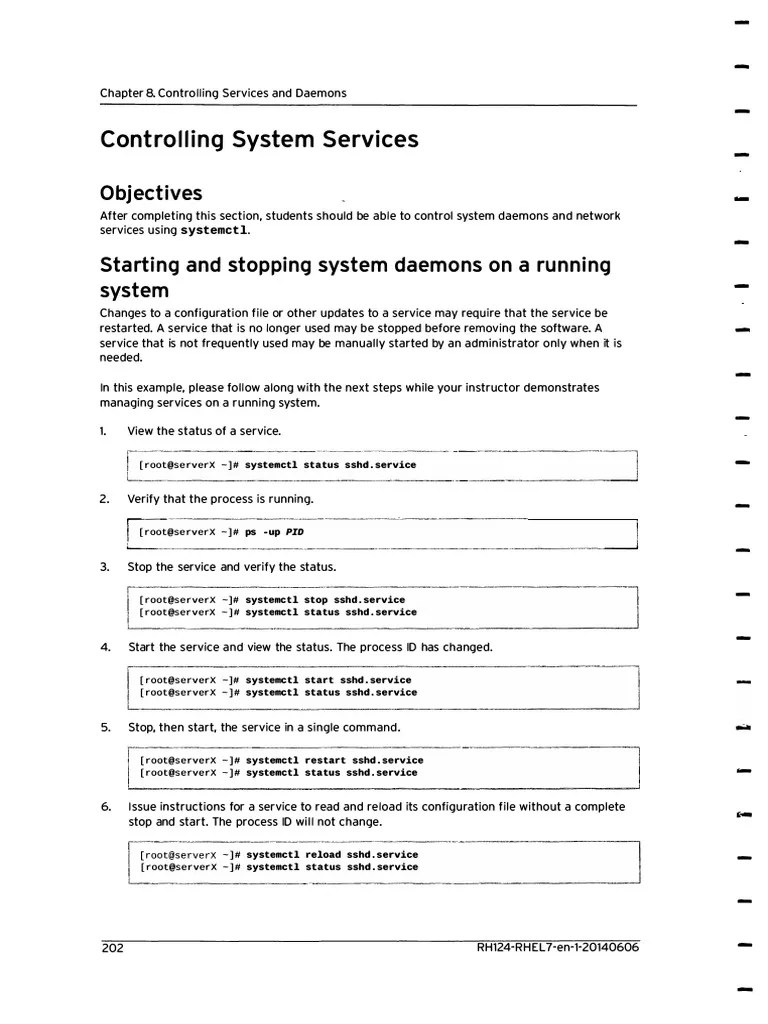 Controlling System Services Objectives PDF Secure Shell