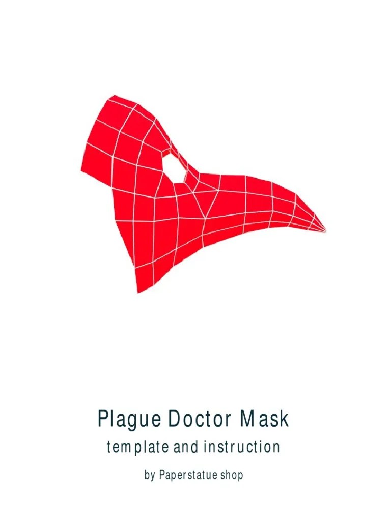 Plague Doctor Mask Template and Instructions Graphic