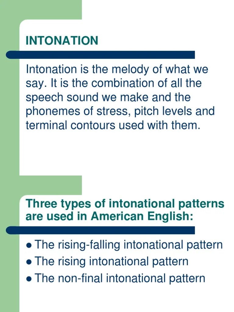 Intonation PDF Languages Language Arts & Discipline