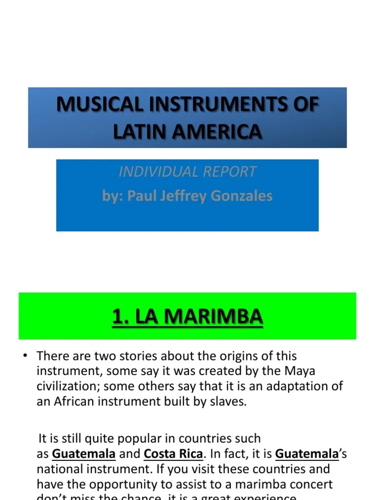 'Musical Instruments of Latin America PDF Musical Instruments