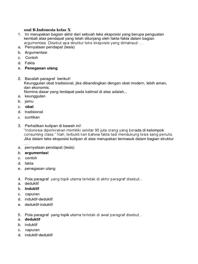 Contoh Soal K 13 1 | PDF