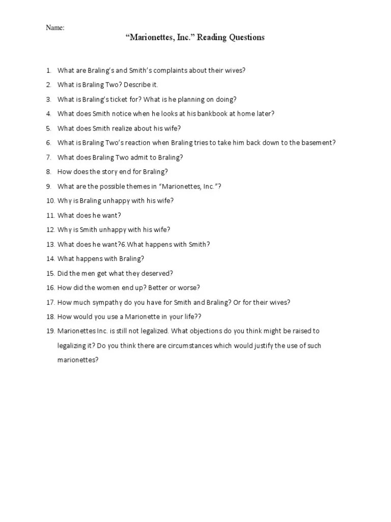 Marionettes Inc | PDF