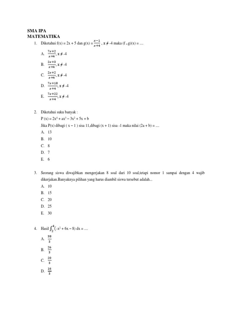 Simulasi Sma Ipa Dan Bahasa | PDF