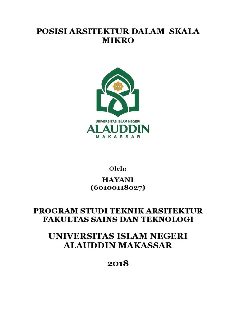 Posisi Arsitektur Dalam Skala Mikro