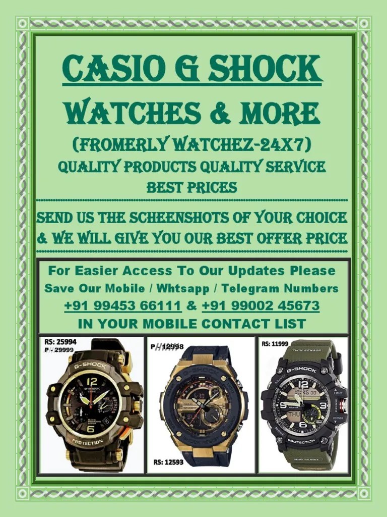 Casio G Shock Watches | PDF | Consumer Electronics | Brand