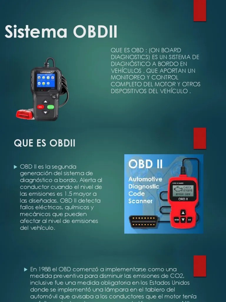 Sistema OBDII PDF | PDF | Industria automotriz | Vehículos