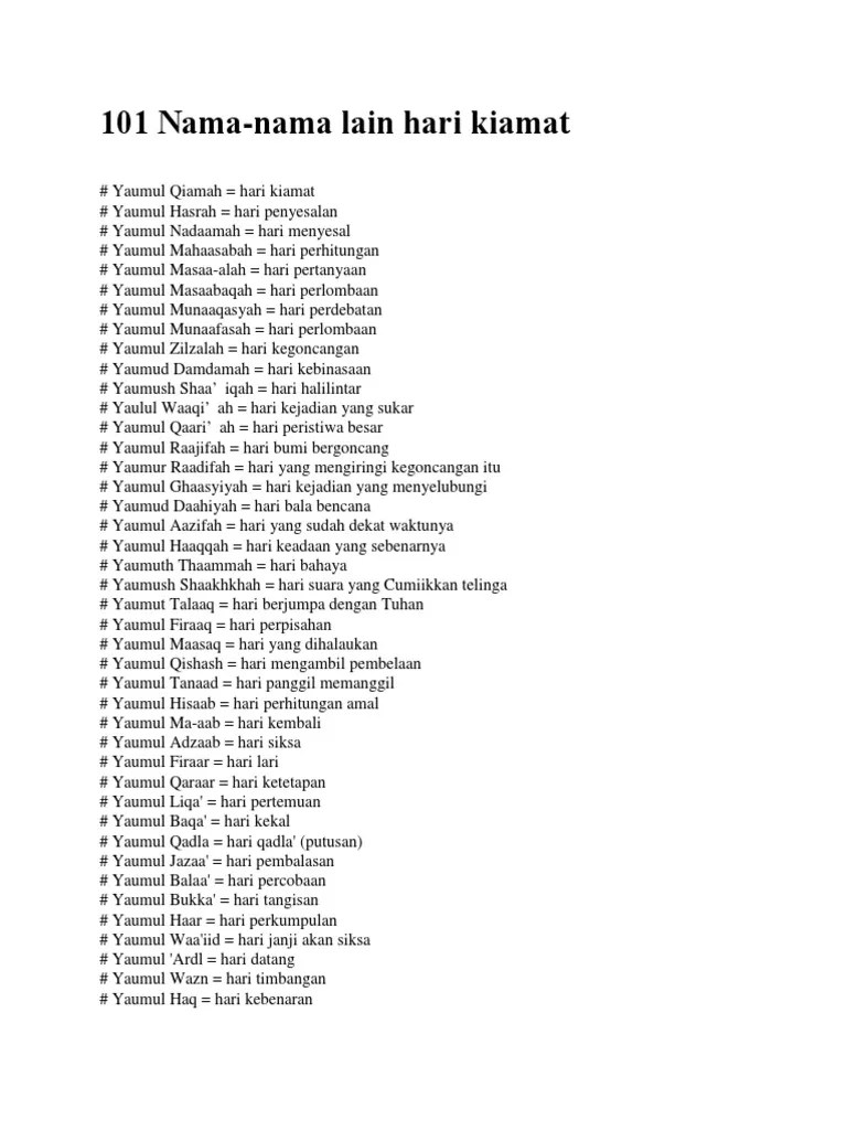 101 Nama | PDF