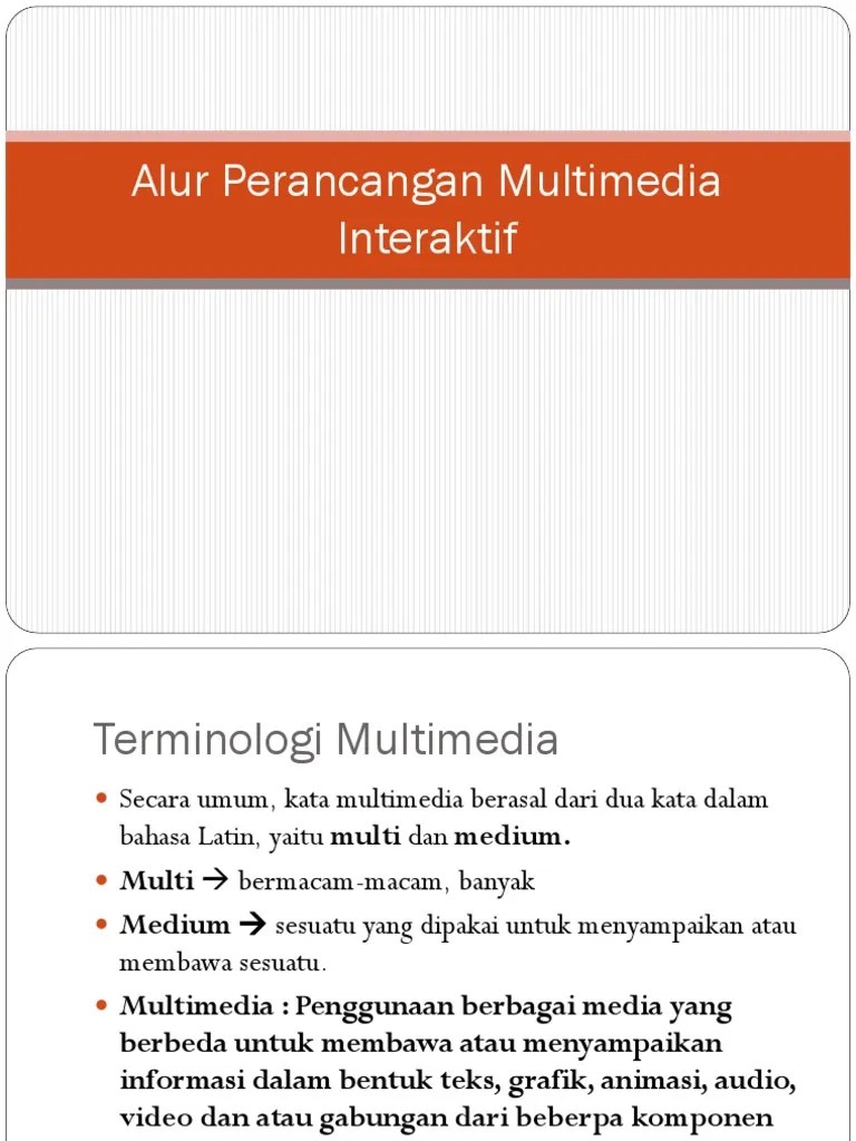 1 Alur Perancangan Multimedia Interaktif | PDF