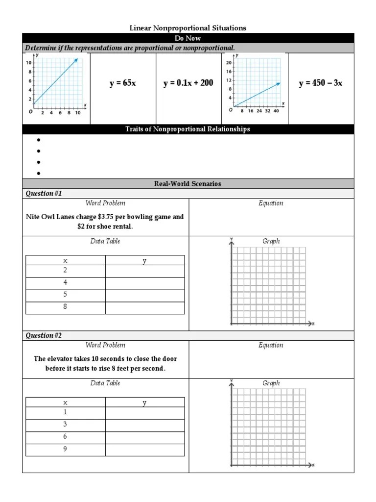 Identifying Proportional and Nonproportional Relationships Through Word