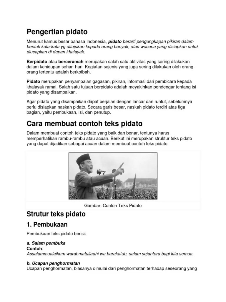 Struktur Teks Pidato Terdiri Dari Kumpulan Referensi Teks Pidato