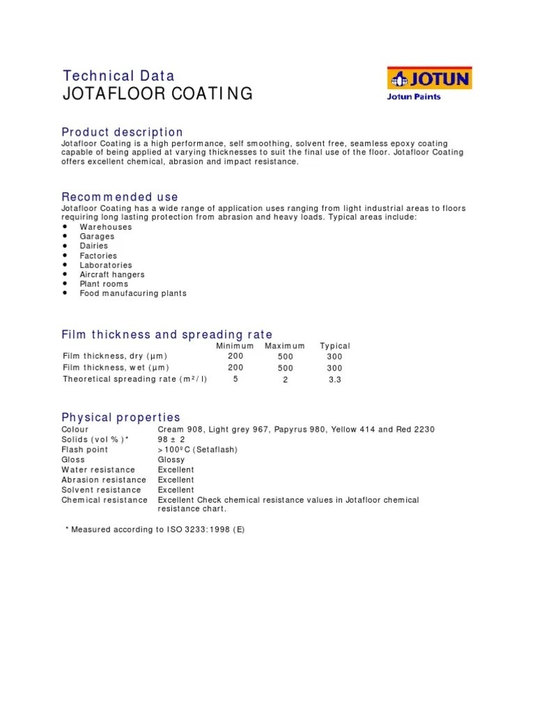 Jotun Epoxy Floor Paint Data Sheet skt.zst.tarnow.pl