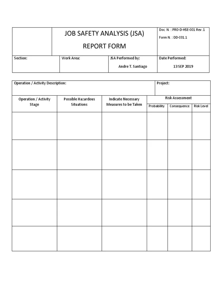 JHA Template | PDF