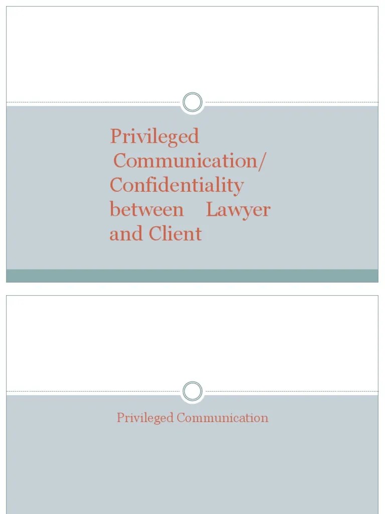 Privileged Communications PDF AttorneyClient Privilege