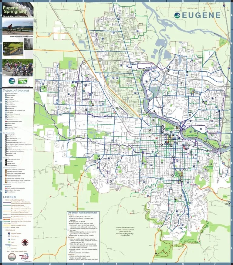 Eugene Bike Map 2010
