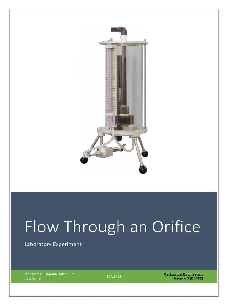 Orifice Plate Long Report PDF Nozzle Fluid Mechanics