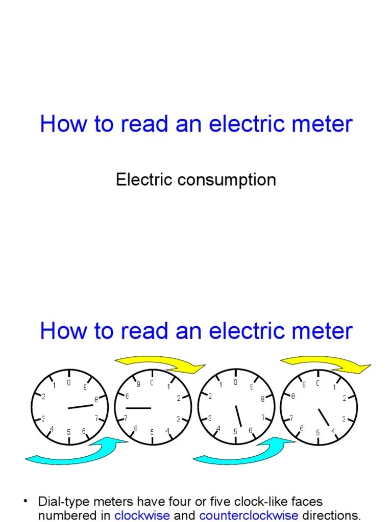 How To Read An Electric Meter PDF Kilowatt Hour Power (Physics)