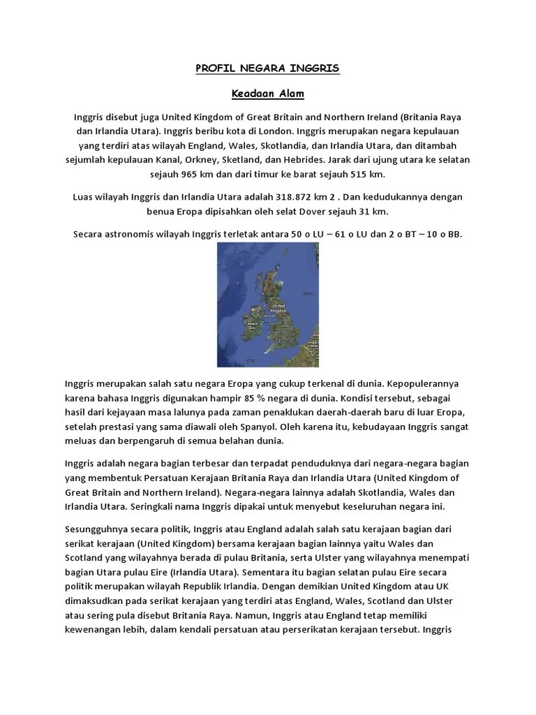 Profil Negara Inggris-Ips | PDF