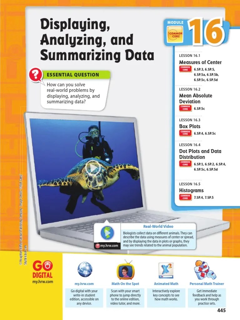 Go Math Grade 6 mod_26_se Mean Median Free 30day Trial Scribd