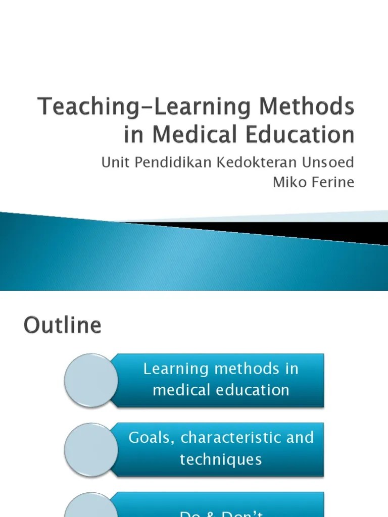 4 TeachingLearning Methods in Medical Education PDF Simulation