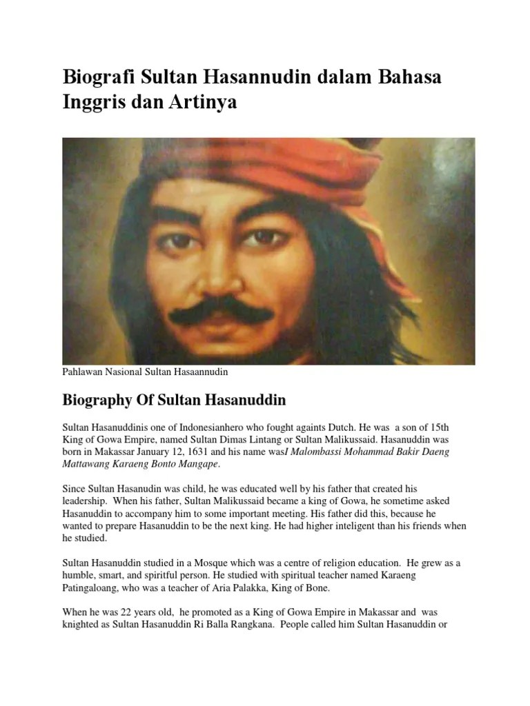 Teks Biografi Pahlawan Indonesia Dalam Bahasa Inggris Singkat Kumpulan Kunci Jawaban Buku
