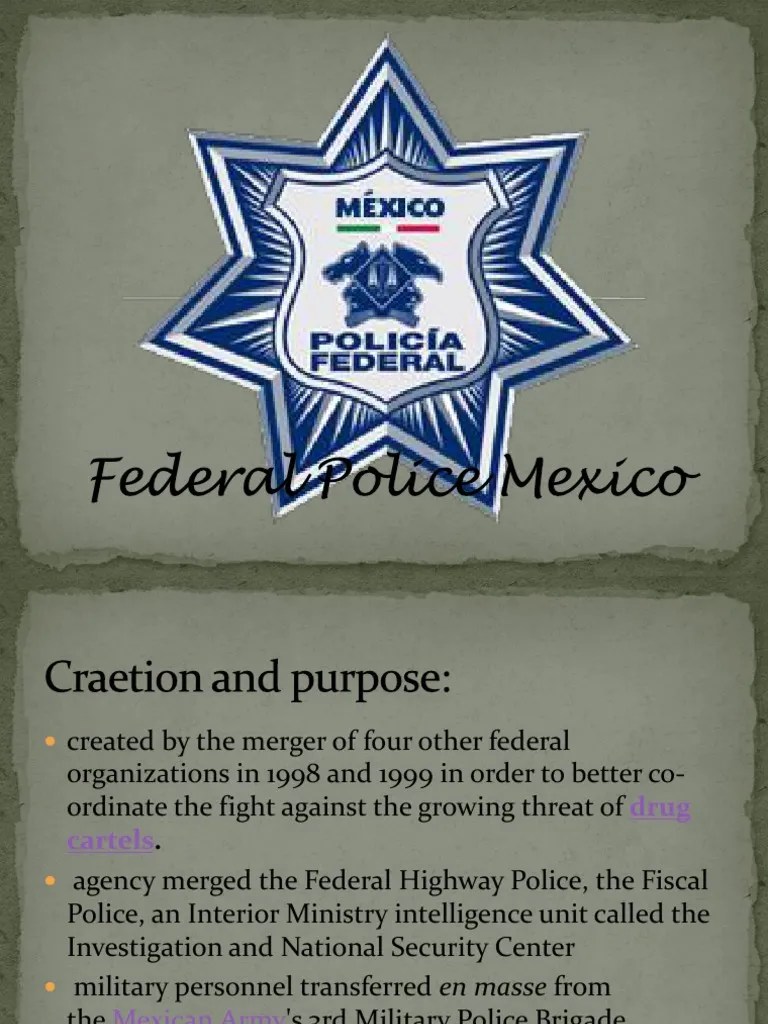 Overview of Mexico's Federal Police | PDF | Inspector | Police