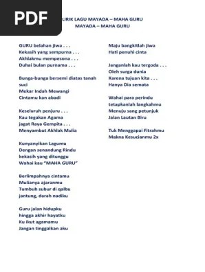 Lirik Lagu Mayada | PDF