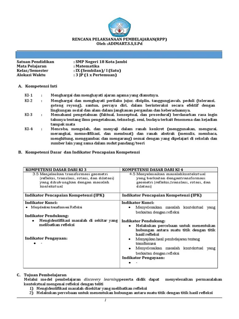 Contoh Soal Rotasi Smp Kelas 9 - Soal Kelasmu