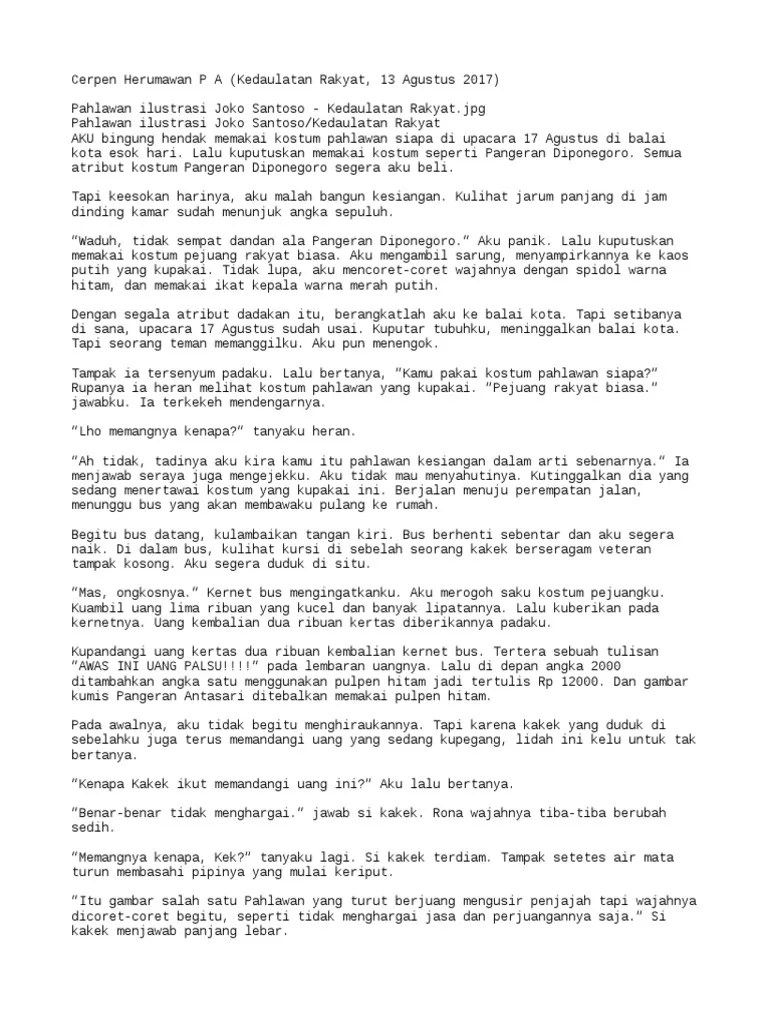 Cerpen Tentang Pahlawan | PDF