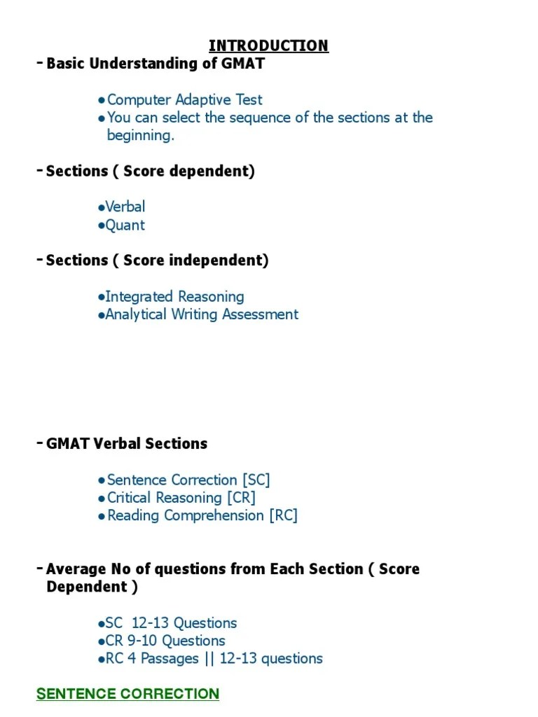 Consolidated Sentence Correction Rules PDF Grammatical Number Verb