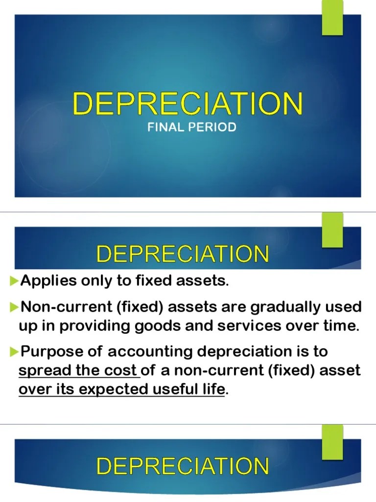 Depreciation PDF Book Value Depreciation
