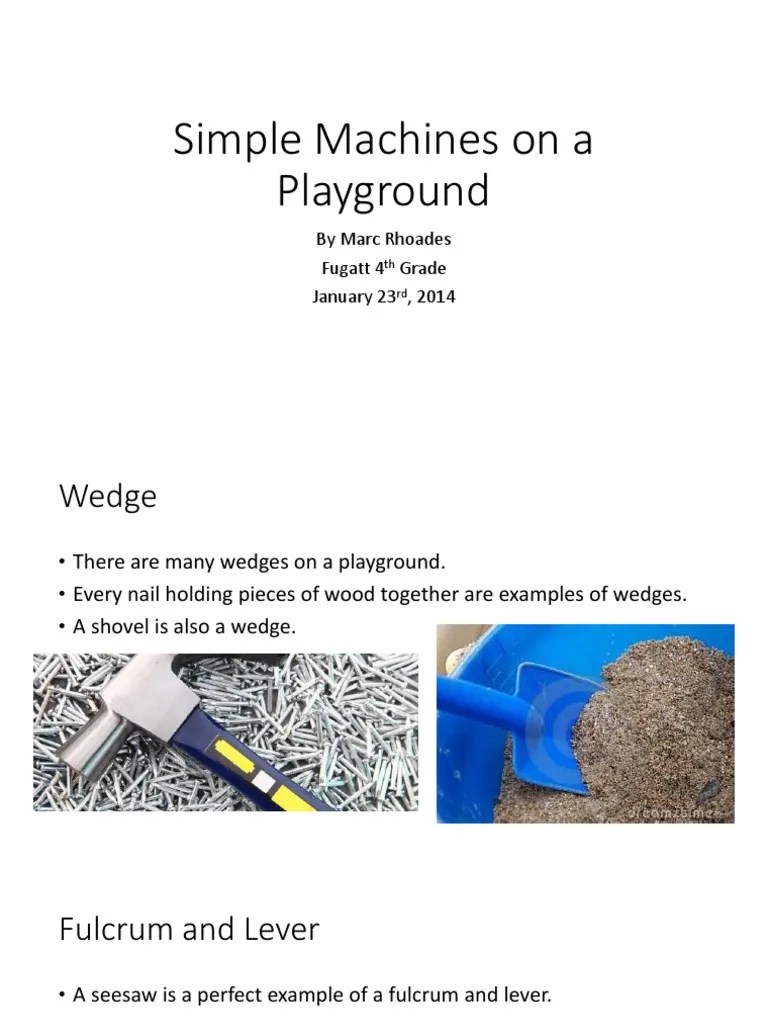 Simple Machines On A Playground | PDF