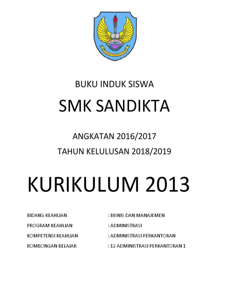 Cover Buku Induk 2019-2020 | PDF