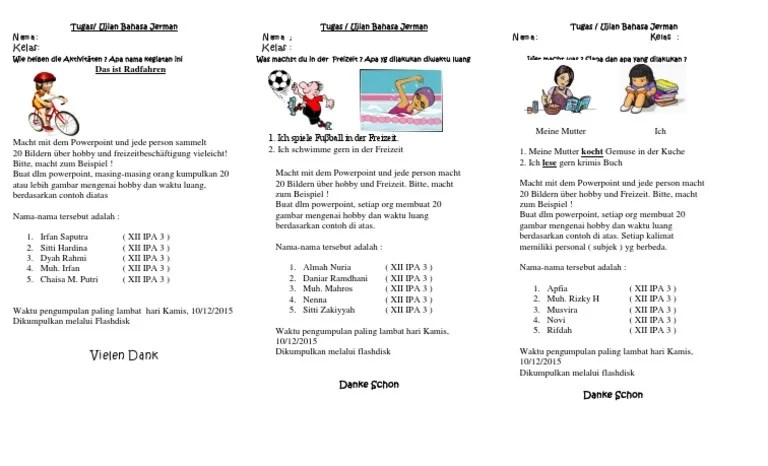 Tugas Jerman 1 | PDF