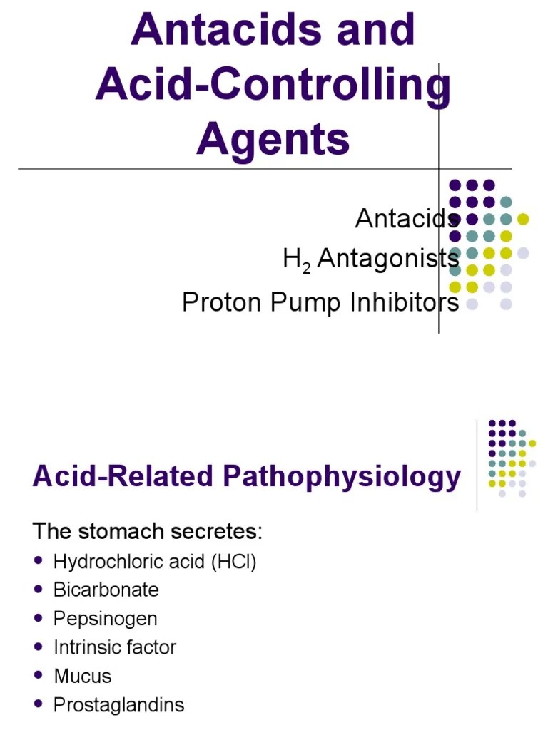 Antacids H Antagonists Proton Pump Inhibitors PDF Medical