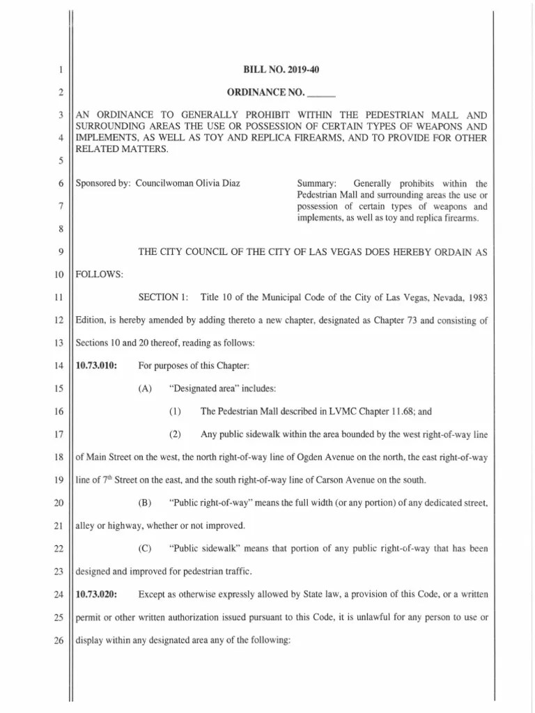 Replica Firearm Ban Ordinance PDF