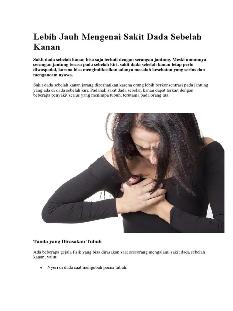 Lebih Jauh Mengenai Sakit Dada Sebelah Kanan | PDF