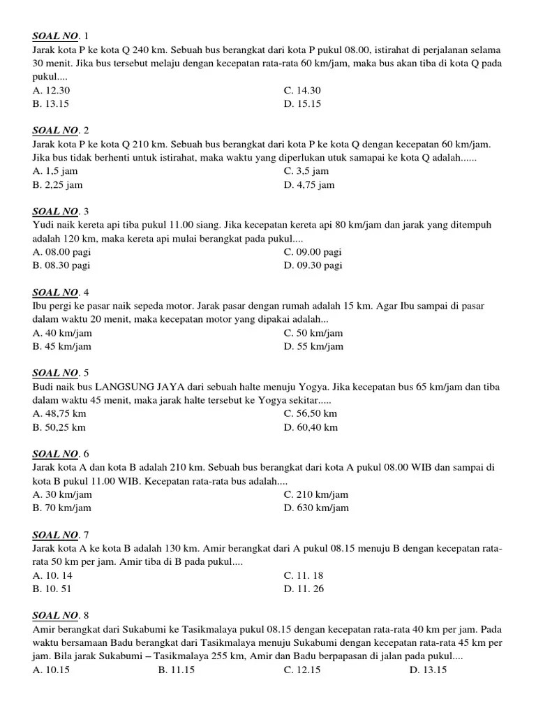 Jarak Kota P Ke Kota Q Adalah 60 Km – Sekali