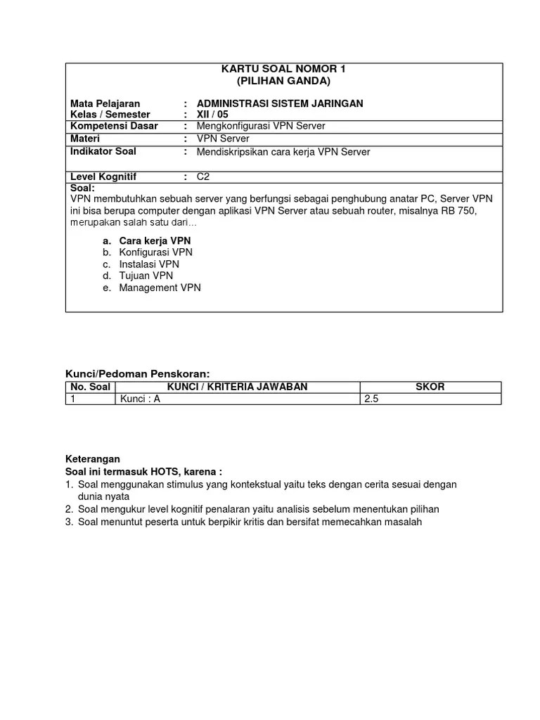 Kartu Soal Asj | PDF