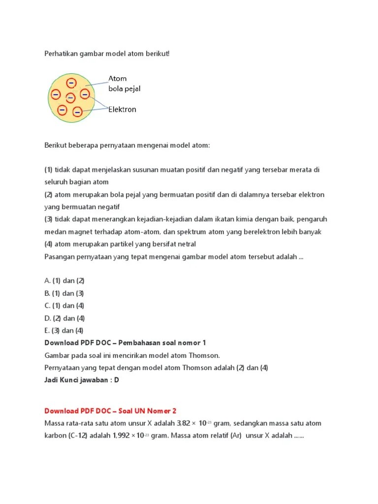 Soal Unbk 19 Dan Pembahasan | PDF