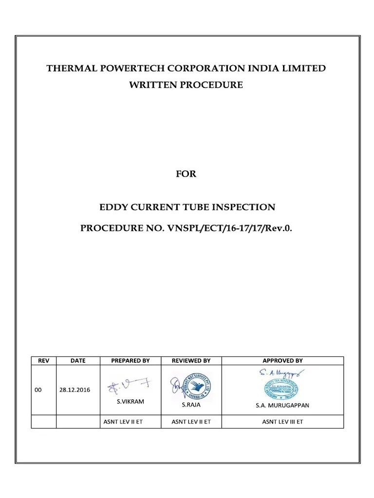Eddy Current Test Procedure PDF