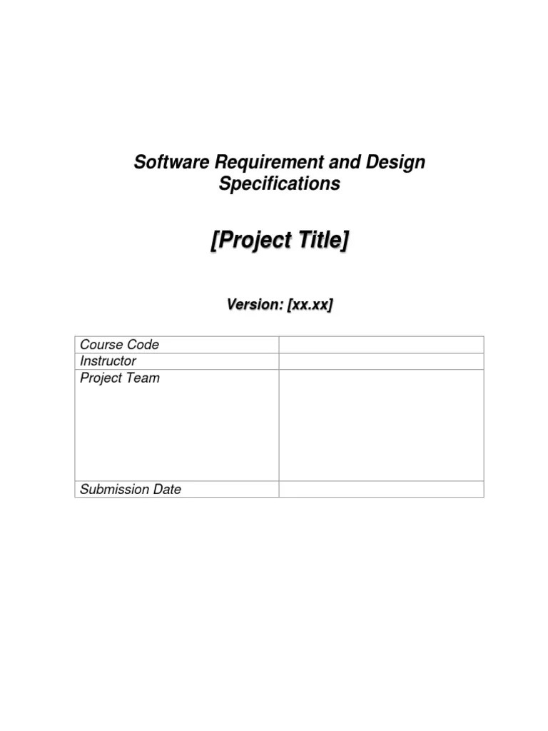 SRS and SDS template Use Case Database Design Free 30day Trial Scribd