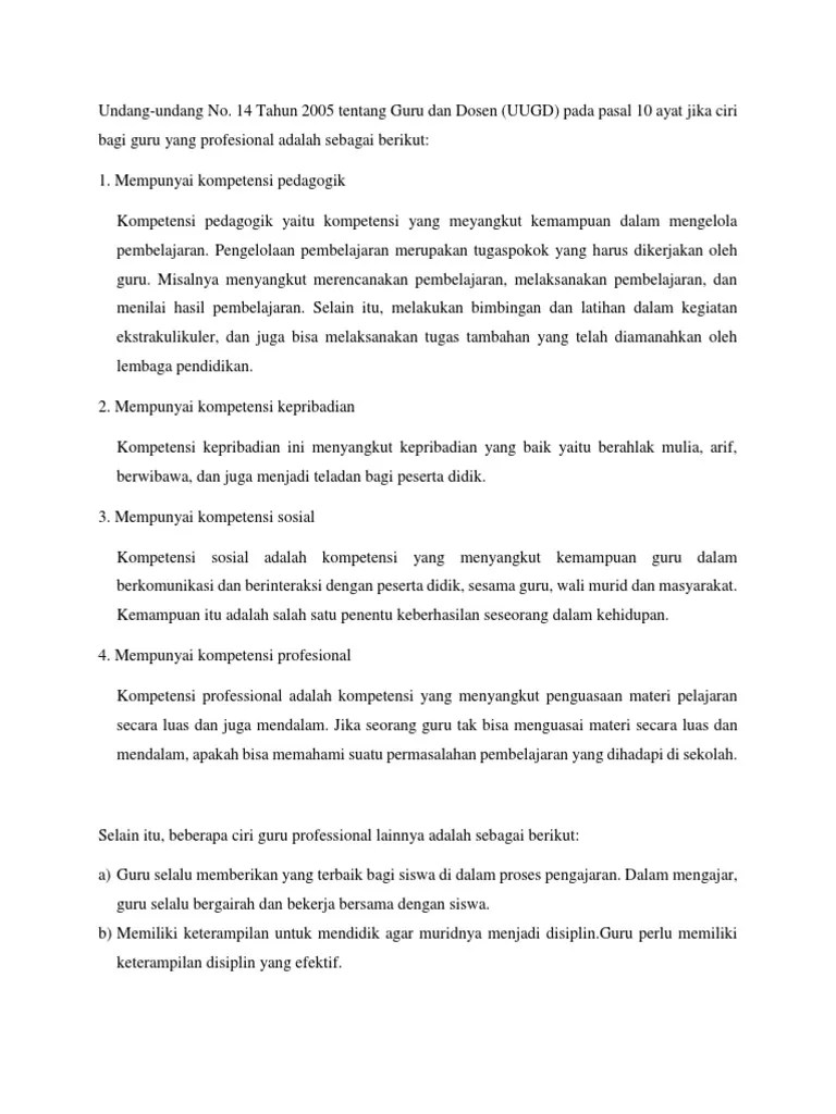 Ciri Ciri Guru Profesional PDF